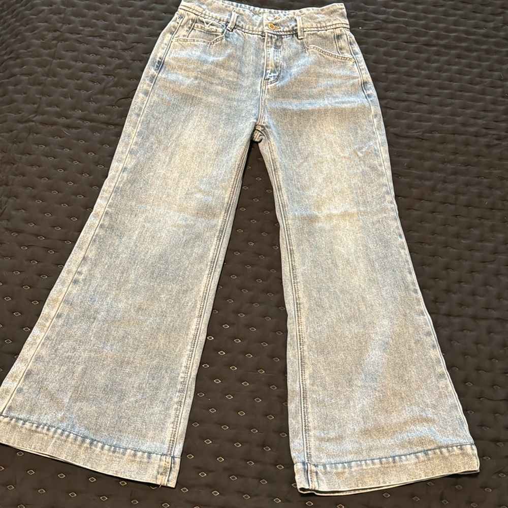 Only Jeans mineral slouchy flare blue jeans size medium short petite high rise
